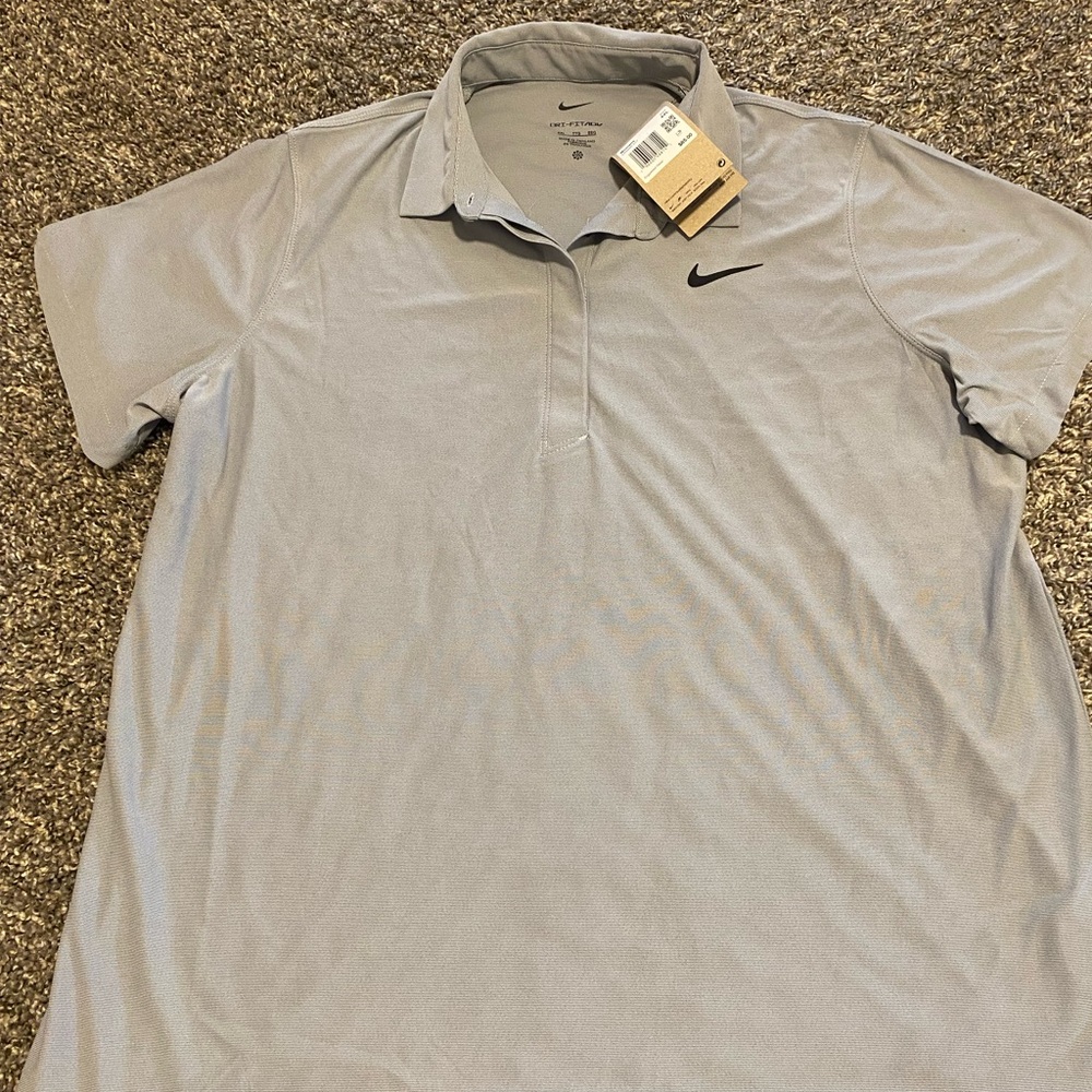 Nike Womens Light Gray Polo Shirt